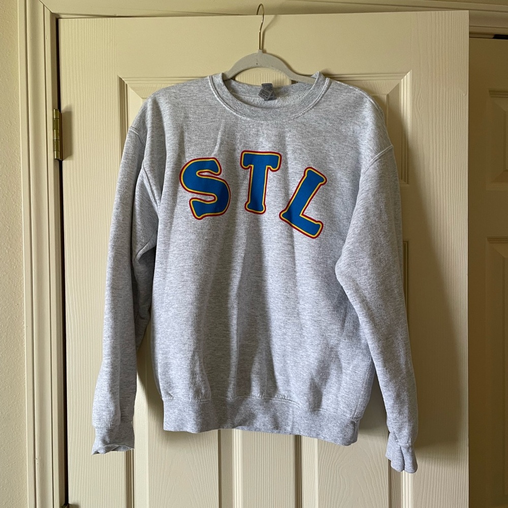 Series Six STL St. Louis Throwback Crewneck Sweatshirt Ash Gray